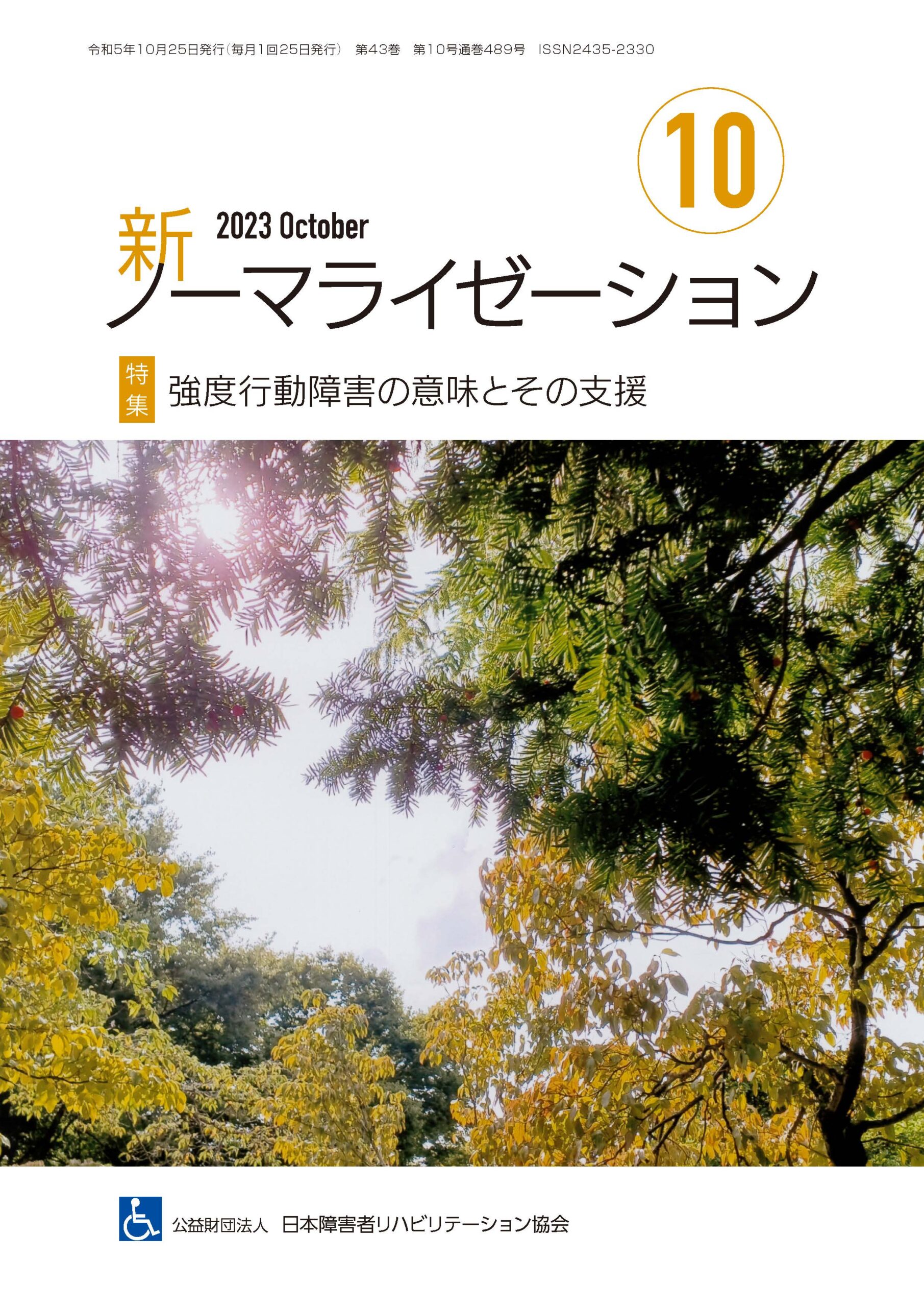 新ノーマライゼーション2023年10月号表紙