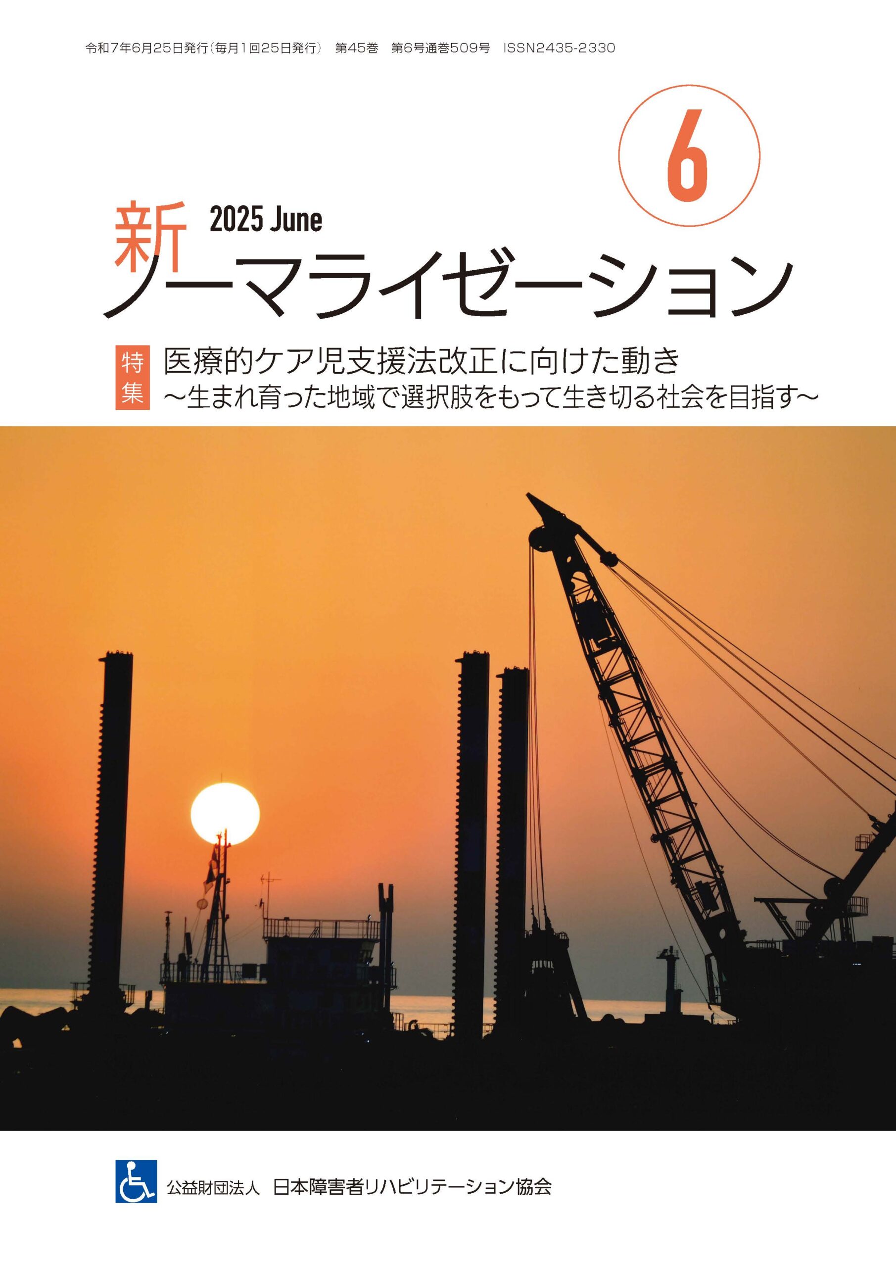 新ノーマライゼーション2025年6月号表紙