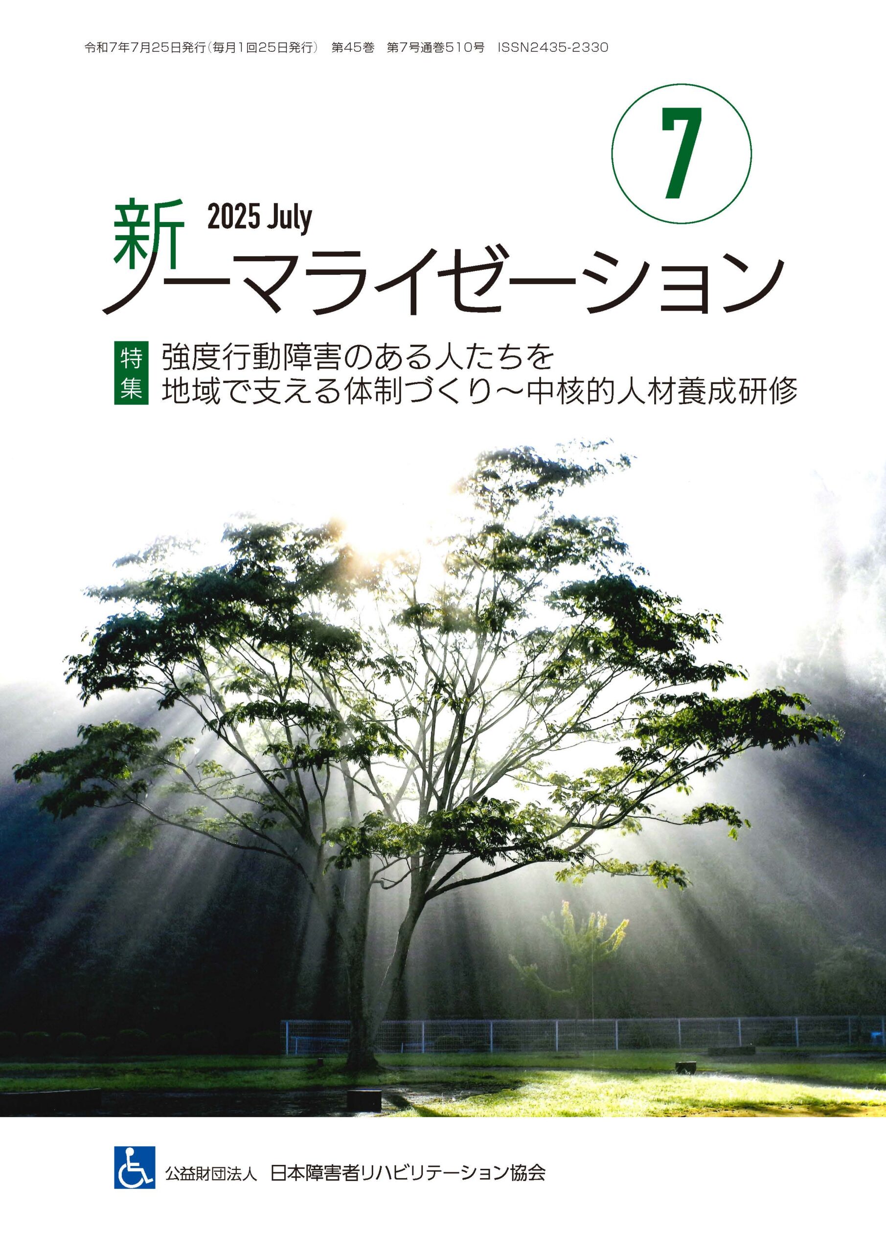 新ノーマライゼーション2025年7月号表紙